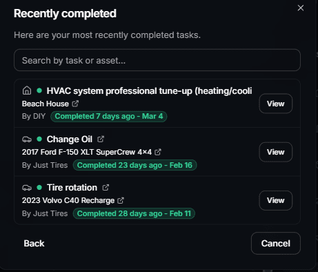 Ownership history timeline (dark mode)